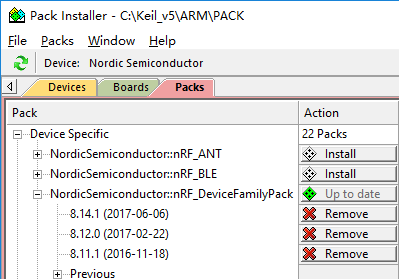 Nordic_Dev_Keil_Pack_Install